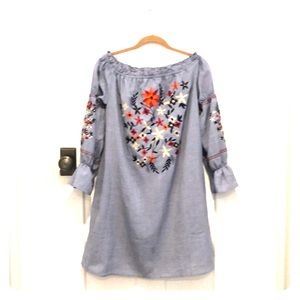 Listicle embroidered dress